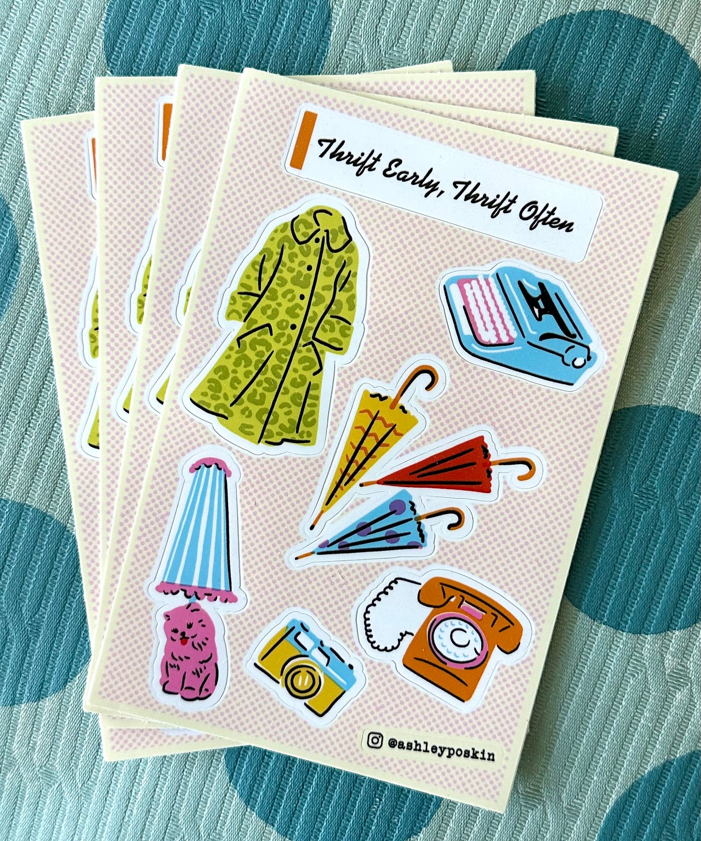 Thrift Scores - Vintage Theme Sticker Sheet