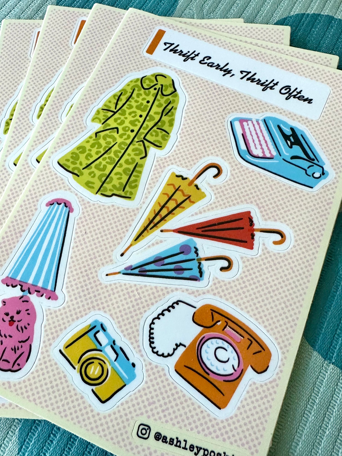 Thrift Scores - Vintage Theme Sticker Sheet