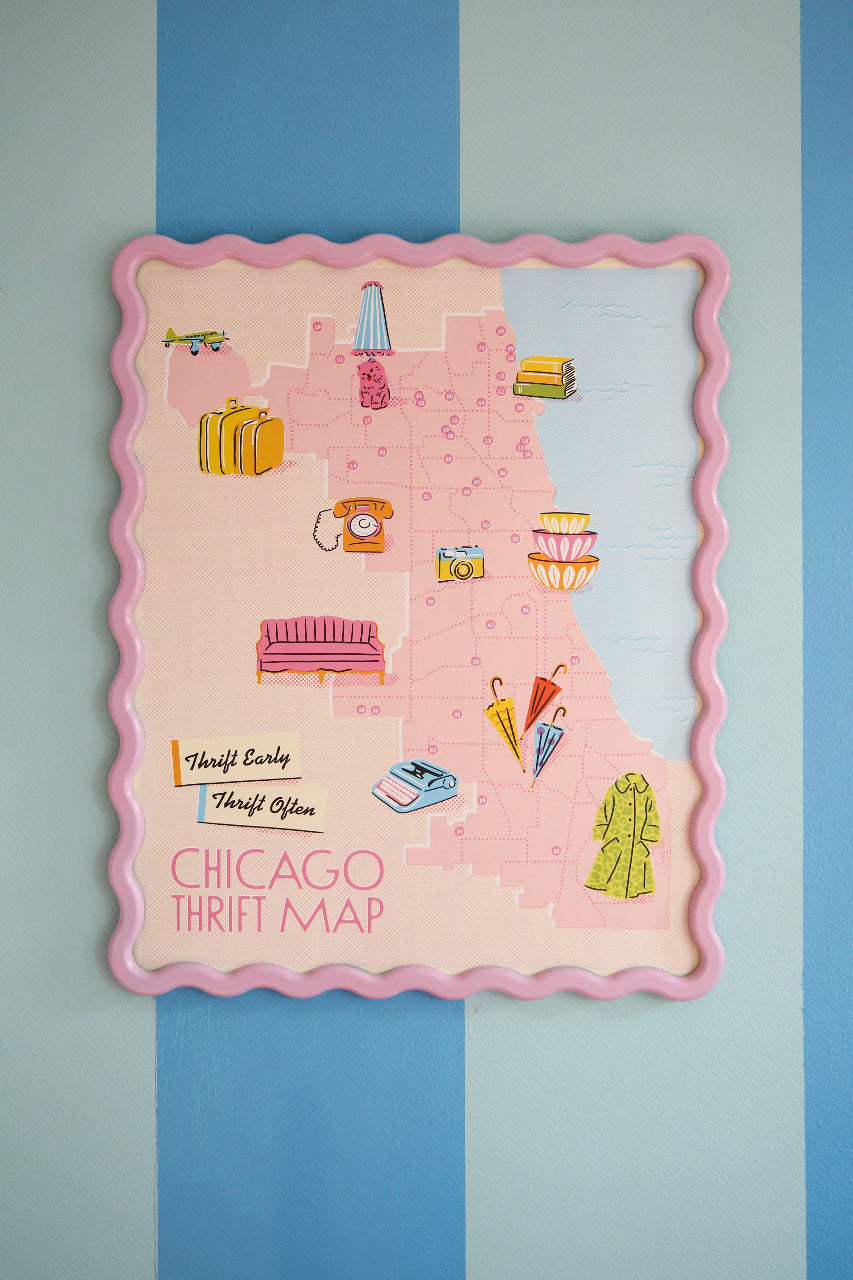 Chicago Thrift Map Print 16x20